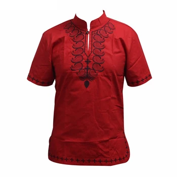Ropa hombre Unisex Bavlna Pan-Africká Výšivky Módne Dashiki Tričko Tradičné Nigéria Rodák Ankara T-shirt рубашка мужская