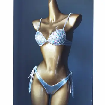 2020 venuša dovolenku nové rhinsetone bikini set obväz plavky diamond bling kamene plavky zrelé sexy ženy biquini