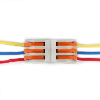 10 Ks Univerzálny Drôtu Konektor pre Kábel Bezpečnostné Rýchlo Prenosné Nastaviť Vodič Terminálu Zatlačte na Konektor Vodič Terminálu Konektor