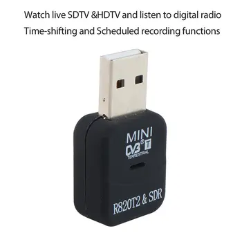 USB Mini DVB-T RTL-SDR Realtek RTL2832U & R820T Tuner Prijímač Dongle MCX Vstup FM&DAB Adaptér pre DVB-T