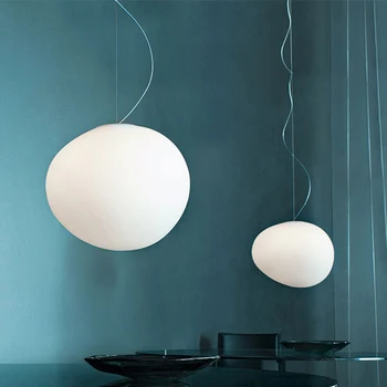 Moderný Prívesok Light, Biele Sklo Prívesok Lampa Taliansko Foscarini Greg Osvetlenie Svete Vajcia Tieň Visí Lampa Obývacia izba Zariadenie