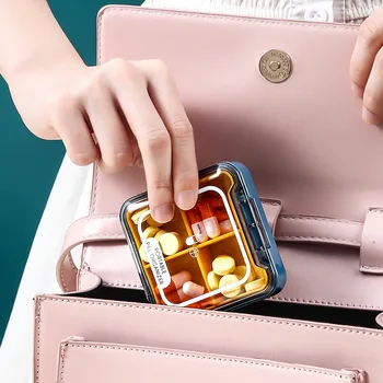 Mini Tabletky Okno Prenosné Tablety Prípade Úložný Box Prvej Pomoci, Lekárske Box 7 Dní v Týždni Cestovné Pilulku Box Prenosný Medicíny Box