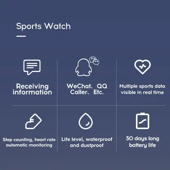 Smart Hodinky Fitness Sledovanie Srdcovej frekvencie Spánku Monitorovanie Šport Ženy Hodinky Náramok pre Andriod Ios Deti pozerajú Ženy