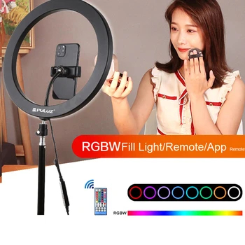 12 palcový Fotografie Osvetlenia 6500K LED Selfie Krúžok Svetlo RGB Video Krúžok Svetlo S statív pre Vlog TikTok Youtube Živé Vysielanie