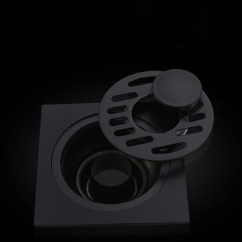 Black Kúpeľňa Mozgov Kryt Trvanlivý Sprcha Vypúšťací uzáver s Vekom na Poschodí Práčovňa Kuchyňu, Kúpeľňu(Kompatibilné s práčkou)