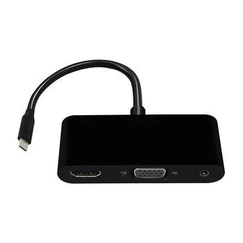 Typ C pre USB rozbočovač HDMI VGA Adaptér 4K Ultra HD pre ThinkPad T470 S8 Huawei Mate 10 Mate10 pro, P20,P20 pro, USB 3.0, HDMI