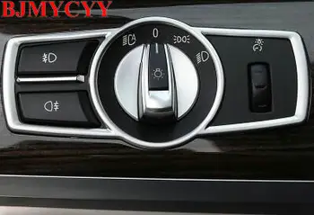BJMYCYY Auto Spínač Svetlometov dekoratívne rám kryt výbava Auta styling 3D nálepka kotúča, Pre BMW lístka 5/7 série 5GT X3 F25 /X4 F26 E60
