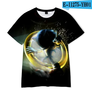 3-20Y 2020 Letné Oblečenie 3D Deti T Shirt Chlapcov Nadzvukové Sonic Tlač Streetwear Dievčatá Funny T-shirts Deti Oblečenie Tričká