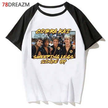 Nové Cobra Kai T Shirt Mužov Kawaii Letné Topy Cartoon T-shirt Mens Karate Cobra Grafické Tees Hip Hop Unisex Vtipné Tričko Muž