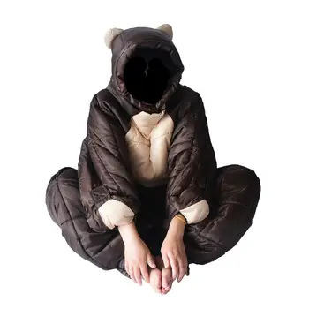 Patent produkt medveď Hnedý Humanoidný Spací vak Ľudské Telo Typ Múmiový Camping Zvyšok Noci posteľná bielizeň lenivý spací vak