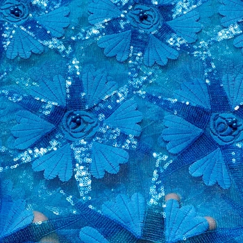 Výšivky S korálkami Afriky Čipky Textílie 2020 Vysokej Kvality Flitrami francúzsky Tylu Šnúrky 5 Metrov/ks Za Šitie Šiat JY834418