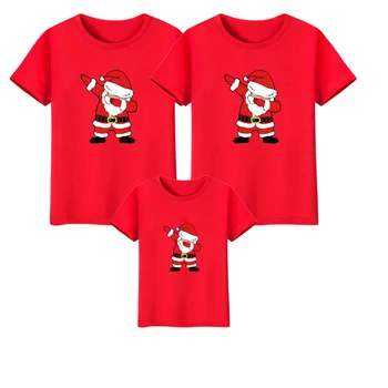 Veselé Vianoce Rodine Zodpovedajúce T-shirt Dabbing Santa Claus Mamička Otecko Dcéra Syn T-shirt Oblečenie Mama Otec Deti, Detské Oblečenie