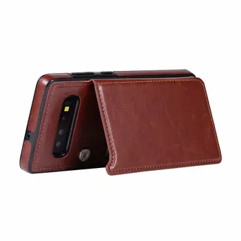 Wallet PU Kožené Telefón puzdro Pre Samsung Galaxy s rezacím zariadením S10 S10Plus S8 S9 Note8 9 Flip Držiteľa Karty Vrecko s náhodným ozdobná šnúrka na uniforme Zadný Kryt