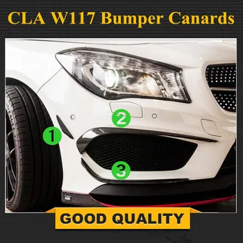 Pre Mercedes Benz CLA W117 Uhlíkových Vlákien Nárazníka Canards Triedy W117 CLA180 CLA200 CLA250 CLA45 AMG 2013-2016 Splitter Klapka Canard