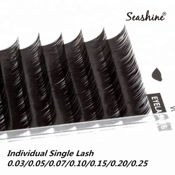 Seashine Mihalnice Rozšírenia L Curl Objem Riasy 8-18 mm Mix Dĺžka Jednotlivé Riasy Klasické umelé Riasy Rozšírenia OEM Objem