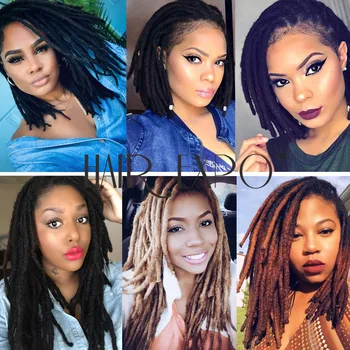 Ručné Dredy Predlžovanie Vlasov Black Reggae Syntetické Háčkovanie Pletenie Vlasy Pre Afro Žien A Mužov Vlasy Expo Mesta