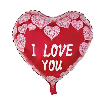 10pcs 18-palcové Tvare Srdca Vás Milujem Fólie Hélium Balóniky Mylar Balón Svadobný Deň svätého Valentína Dekorácie Nafukovacie Vzduchu Globos