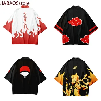 NARUTO 3D Tlač Japonské Kimono Haori Yukata Cosplay Ženy/Muži Móda Lete Bežné Krátky Rukáv Streetwear Oblečenie Bundy