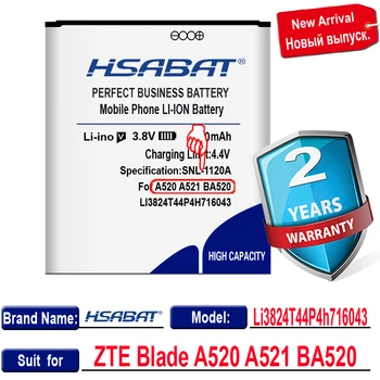 HSABAT Li3824T44P4h716043 4300mAh Batérie pre ZTE Blade A520 A521 BA520