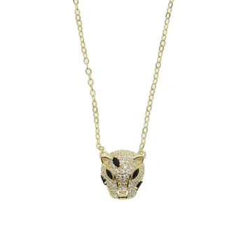 Krásne roztomilé pohode zvierat Panther prívesok šperky full cz spevnené Leopard zlatá farba náhrdelníky, módne šperky