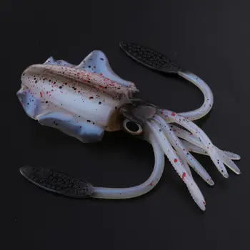 1pc Svetelný Mäkké Rybárske Nástrahy Realisticky Squid Sukne Návnadu 15,3 cm Živé Swimbaits Morské Rybolovu Rieši