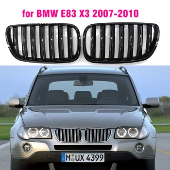 Predný Lesklý čierny obličiek šport mriežky Kapota gril pre BMW X3 E83 2007 2008 2009 2010