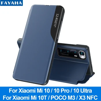Pre Xiao Poco X3 NFC M3 Prípade FAYAHS Pôvodné Smart View Kožené Shockproof Flip Cover Pre Xiao Mi 10 10 TON Pro Ultra Prípade