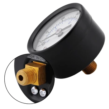 0-300PSI Mini tlakomer Pre Palivo, Vzduch, Olej, Kvapalina Voda 0-20bar / 0-300psi 1/8