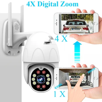 1080P IP Kamera Wifi Auto Tracking 4X Digitálny Zoom PTZ Vonkajšia Speed Dome Home Security Dohľadu CCTV IČ Onvif Fotoaparát Yoosee