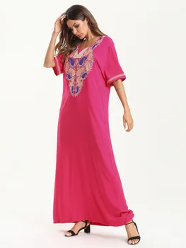Elegantné Abaya Ženy Šaty Moslimských Bavlna Islamské Oblečenie Ramadánu Musulman Turecko Marocký Kaftan Hidžáb Vestidos Ropa Plus Veľkosť