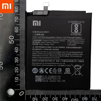 Xiao Mi Originálne Batérie Telefónu BN31 pre Xiao Mi 5X Mi5X Redmi Poznámka 5A / Pro Mi A1 Redmi Y1 Lite S2 3000mAh Batérie + Nástroje