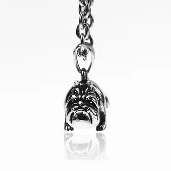 Nová nerezová oceľ 316L prívesok náhrdelník osobnosti 3D francúzsky buldog titánové ocele s príveskom, hip hop šperky priateľstvo darček