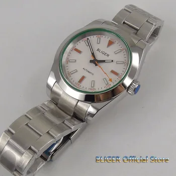 40 mm, biela/čierna veľké dial timewatch svetelný saphire sklo, leštené watchcase MIYOTA 8215 Automatický pohyb pánske hodinky mužov