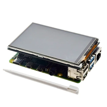 Kontakt Obrazovky pre Raspberry Pi 4B 3B 3B+3,5 Palcový LCD Displej+Kontakt Pero+ABS Case pre Raspberry Pi 4B