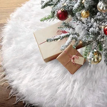 Vianočný Stromček, Sneh Plyšové Sukne Base Rohože Kryt XMAS Party Dekorácie