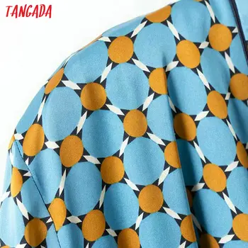 Tangada ženy perie patchworks oblek, sako módne 2019 dlhý rukáv dámske geometrických tlač sako žena office kabát XD312