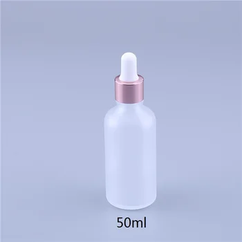 2 ks/veľa 5ml 10 ml 15ml 20ml 30 ml 50 ml 100 ml sklo matné esenciálny olej, fľaša s rose spp kvapkadla