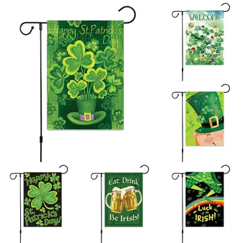 Írsky St. Patricks Day Mini Dvore Banner Záhrada Vlajka S Vysokou Kvalitou Záhrada Vlajky Dom Dekor 2020 Nové Módne