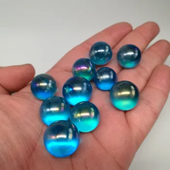 Blue rainbow aura quartz crystal ball rieki uzdravenie 10pcs