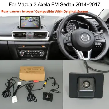 Yeshibation Pre Mazda 3 Axela BM Sedan 2013~2017 - HD Auto Zozadu Späť Do Zadnej strane Fotoaparátu sa Nastaví RCA & Pôvodnej Obrazovky Kompatibilné