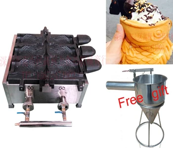 Plyn typu Ice cream Taiyaki stroj Ice okruh ceram, kužeľ maker