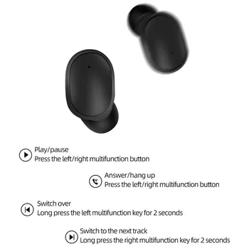 M1 TWS Bluetooth Slúchadlo 5.0 Bezdrôtové Slúchadlá S Mikrofónom Handsfree Potlačením Hluku Stereo Slúchadlá Pre iphone Samsung Xiao Mi9
