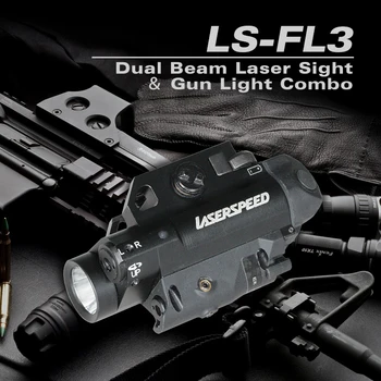 Laserspeed Laserové Zameriavače Pre Zbrane 3 v 1 Taktické Combo Red Dot Laserový Zameriavač Kompaktné Pušky Zbraň Duálnym Lúčom Lazer Ukazovateľ