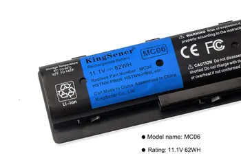 KingSener MC06 MC04 Notebook Batérie Pre HP ENVY 17t-n100 m7-n011dx 17t-n000 m7-n109dx HSTNN-PB6L HSTNN-PB6R 806953-851 11.1 V 62WH