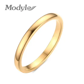 Modyle 2020 Nový Roztomilý Ženy Zlata-Farebná Krúžky Moderný 2 mm Karbid Volfrámu Snubné prstene pre Ženy