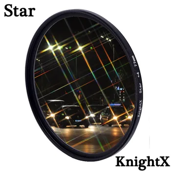 KnightX Star Line 4 6 8 Star Objektív Filter Pre canon, nikon, sony 1200d 200d 24-105 d80 700d d5100 dslr 60d 52mm 58mm 67mm