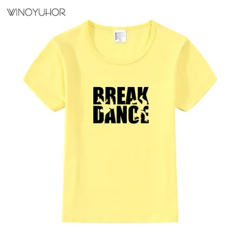Hip Hop Dievčatá Chlapci Kreslené Tričká Deti Batoľa Krátky Rukáv T-shirts detské Letné Breakdance Oblečenie Tee Topy