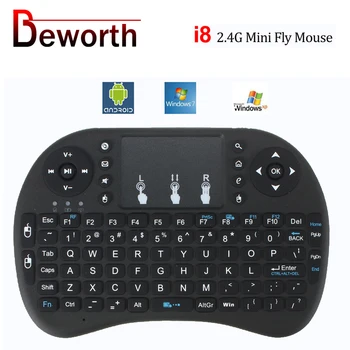 Ruský Air Mouse Mini Bezdrôtová Klávesnica hebrejské Dotykovej Klávesnice Diaľkového Ovládania pre Android TV BOX PC, PS3 Gamepad