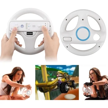 2 ks Hry Závodné Volant pre Nintendo Wii Kart Diaľkový ovládač Závodná Hra Volant