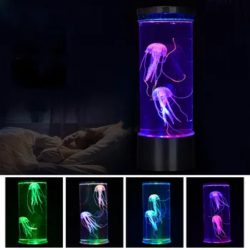 LED Medúzy Lávové Lampy Farebné Spálňa Nočné Svetlo Simulácia Medúzy Akvárium Nádrž Svetlo Pre Domáce Spálňa Office Dekorácie